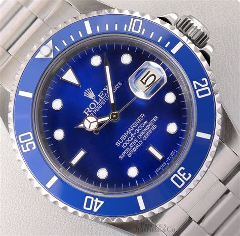 rolex submariner stainless steel blue dial|rolex submariner blue face stainless.